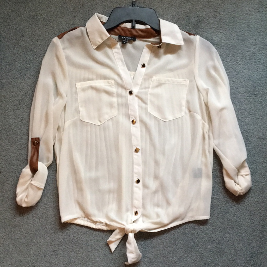 Casting Gold Button Down Blouse